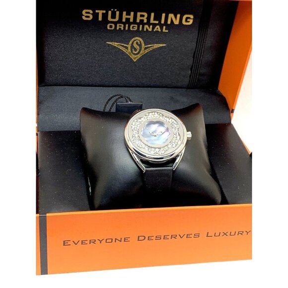 Stuhrling Women's Watch 995 Lily Quartz Blue Mother of Pearl Dial 38mm L… - Picture 3 of 14
